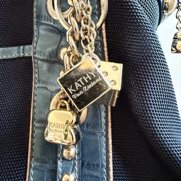 Kathy Van Zeeland Navy Blue Shoulder Bag - Picture 6 of 15